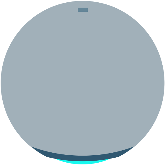 4th gen Alexa Echo Dot with activation light on bottom.